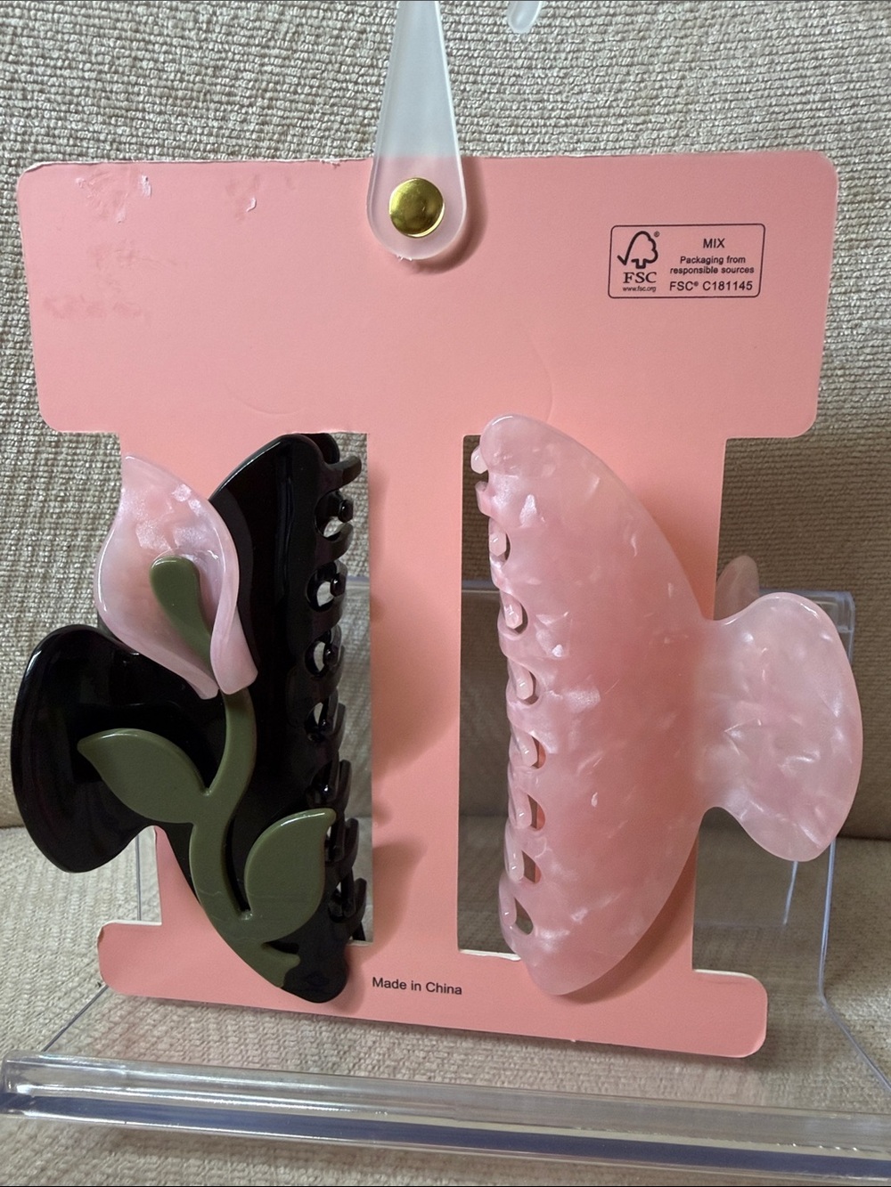 Sunday State Pink & Cream Decorative Hair Claw Clip Set - Picture 5 of 8